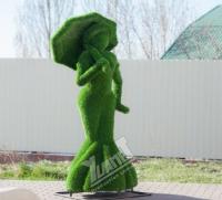 Топиар фигура Девушка с зонтом 2