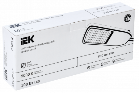 Светильник светодиодный ДКУ 1004-100Ш 5000К IP65 серый IEK – №2