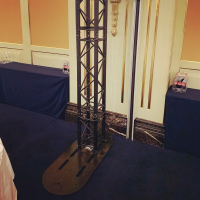 Опора удлиненная стальная 1250х500x10M12 для ферм TC-Q30/40, UFRAME500, покраска, вес 50 кг. Без полуконнекторов и стаканов